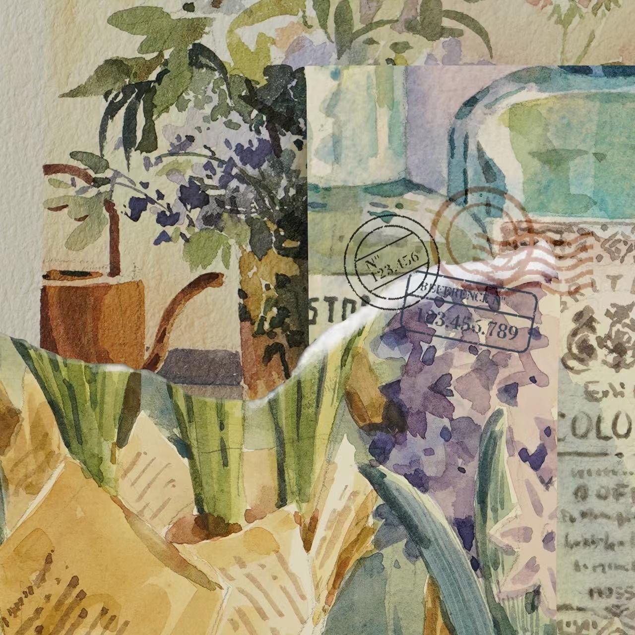 Carré en soie Lettre du Printemps - In the frame