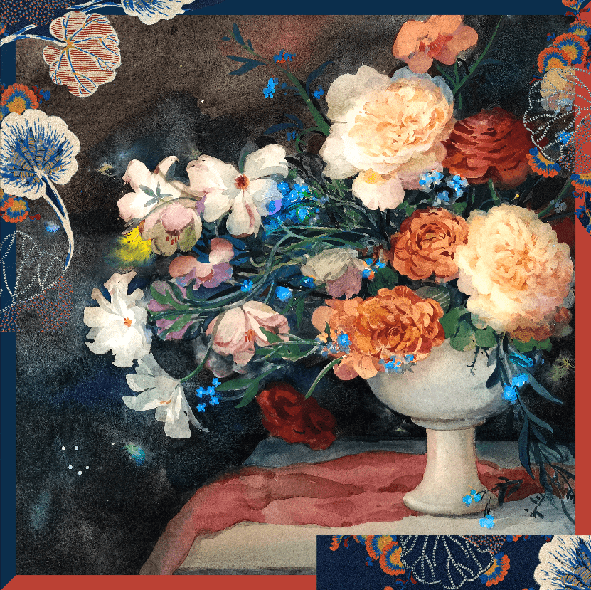 Carré en soie Rêverie Florale - In the frame