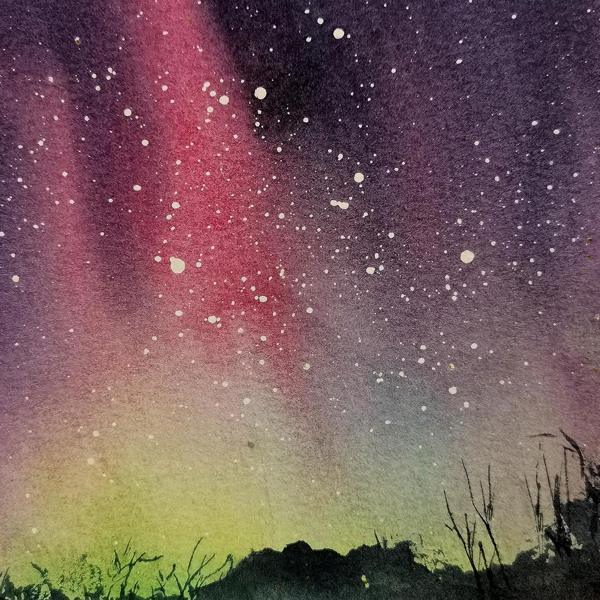 Foulard en laine Aurora Borealis - In the frame